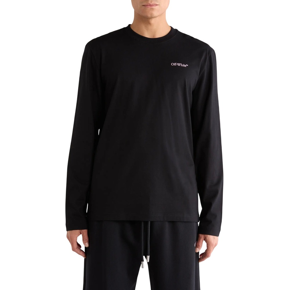 Off-White Vanish Arrow Skate LS Tee Black Chalk Pink XXL NWT